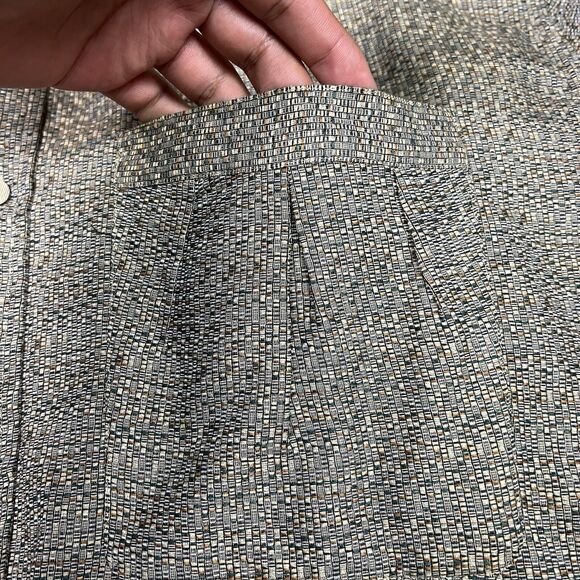 Jhane Barnes Shirt Mens Large Brown Abstract Vintage Casual Preppy Japan Fabric - Picture 7 of 10